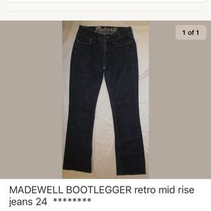 MADEWELL BOOTLEGGER retro denim jeans